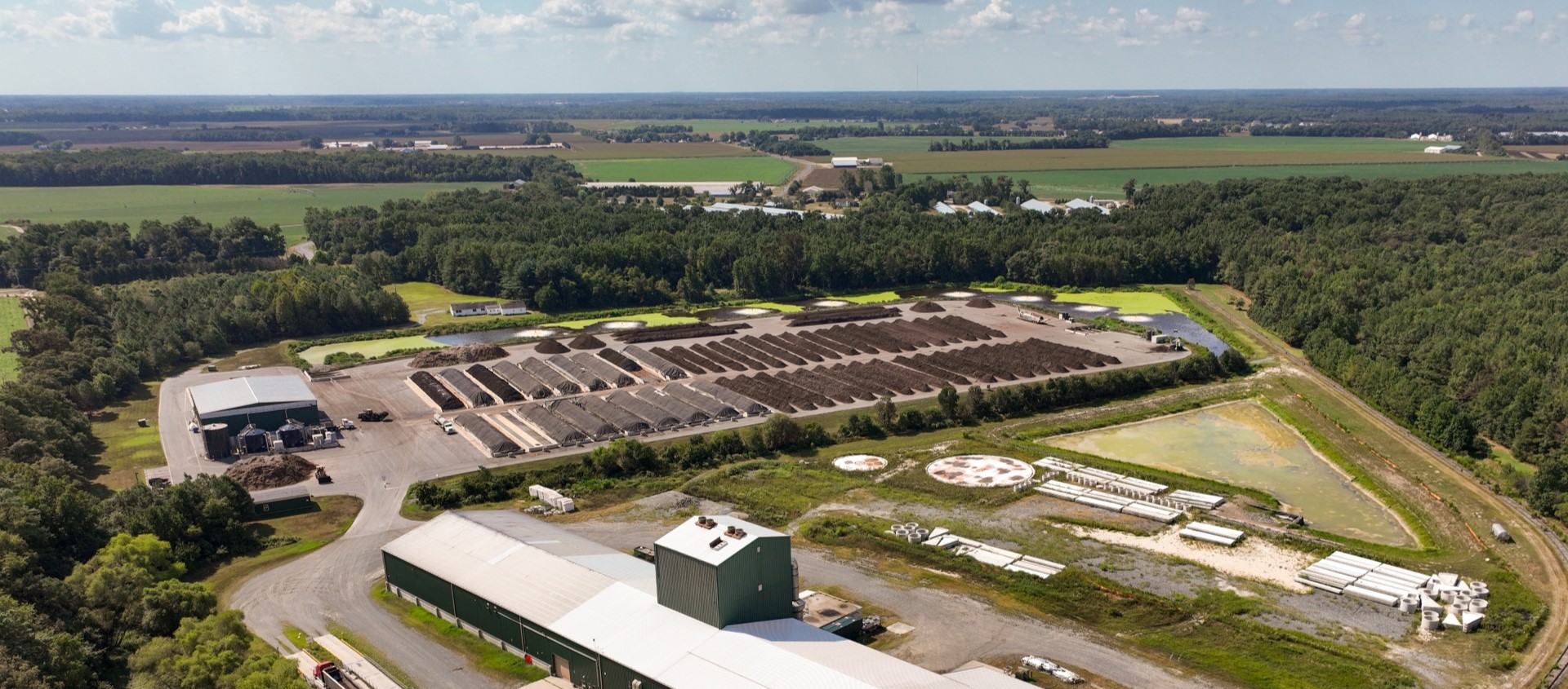 Delmarva Bioenergy Center, Seaford Delaware. Composting facility, Healthy Soils